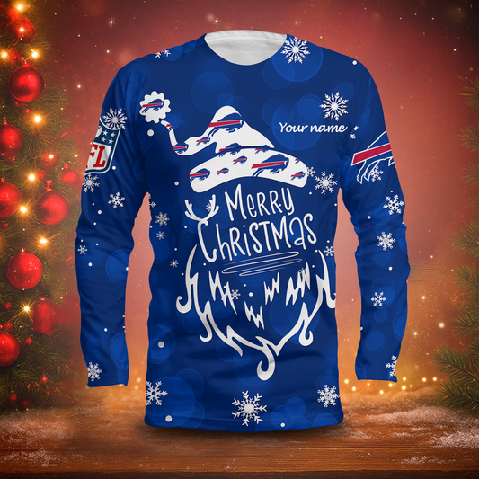 LIMITED EDITION - NEW CUSTOMIZED NFL03 BFB BUFFALO BILLS LONG SLEEVED T-SHIRT