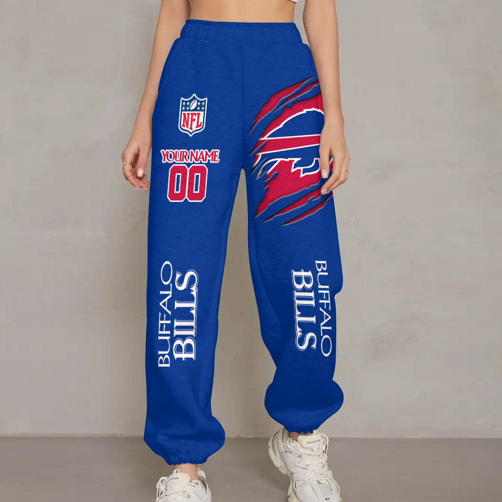 LIMITED EDITION - NEW PREMIUM NFL03 BFB BUFFALO BILLS UNISEX LONG PANTS