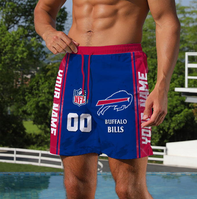 LIMITED EDITION - NEW CUSTOMIZED NFL03 BFB BUFFALO BILLS UNISEX SHORT PANTS