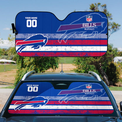 LIMITED EDITION - NEW CUSTOMIZED NFL03 BFB BUFFALO BILLS AUTO WINDSHIELD SHADE