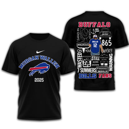 LIMITED EDITION - NEW CUSTOMIZED NFL03 BFB BUFFALO BILLS T-SHIRT | MULTIPLE COLORS AVAILABLE