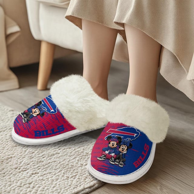 [SPECIAL OFFER] NEW CUSTOMIZED NFL03 BFB BUFFALO BILLS COTTON SLIPPERS