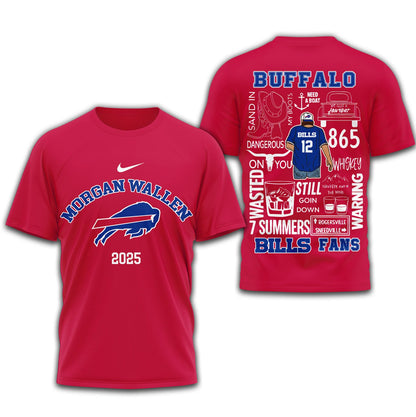 LIMITED EDITION - NEW CUSTOMIZED NFL03 BFB BUFFALO BILLS T-SHIRT | MULTIPLE COLORS AVAILABLE