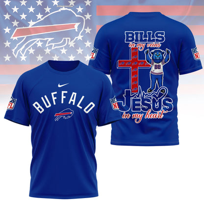 LIMITED EDITION - NEW CUSTOMIZED NFL03 BFB BUFFALO BILLS T-SHIRT | MULTIPLE COLORS AVAILABLE