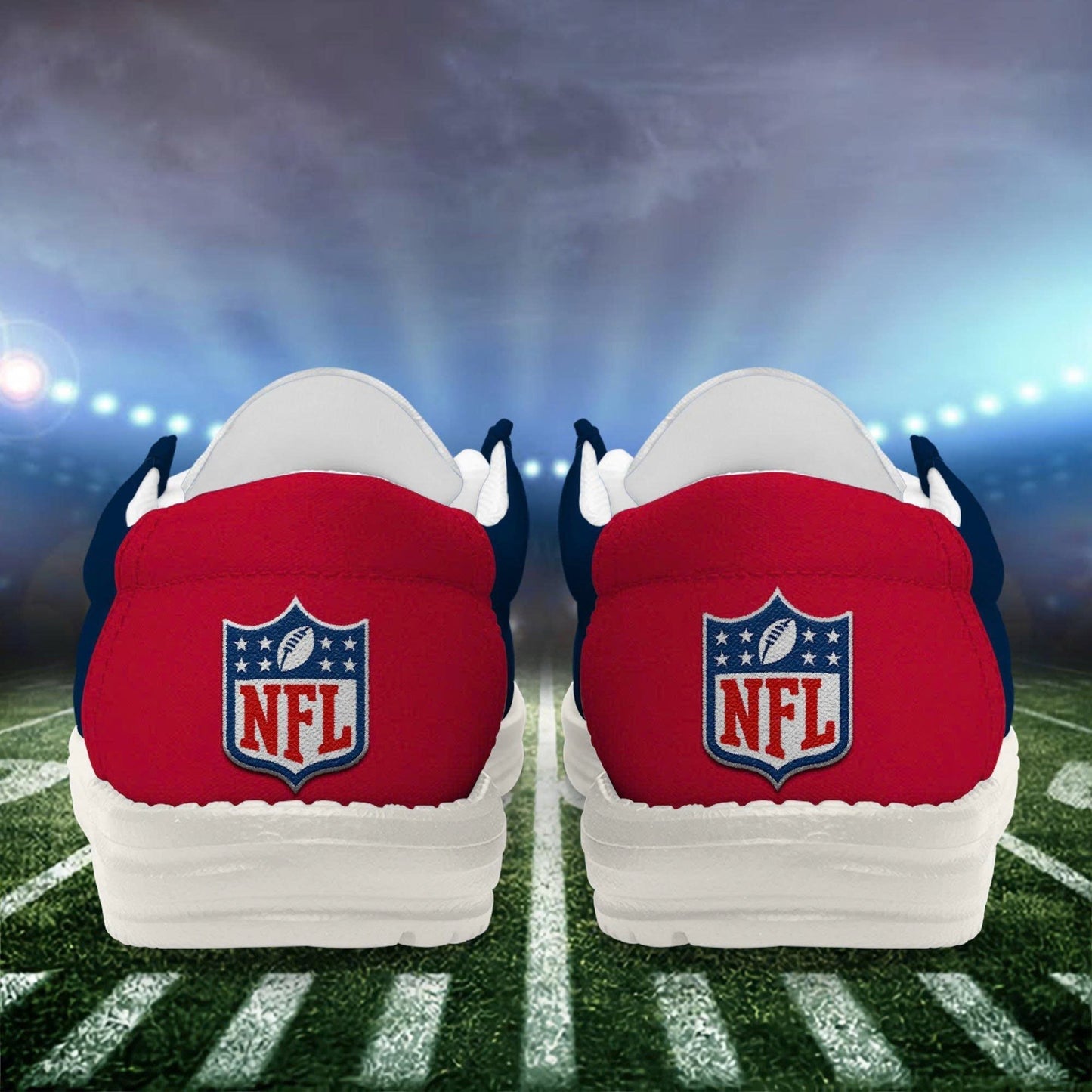 LIMITED EDITION - NEW CUSTOMIZED NFL03 BFB BUFFALO BILLS LOAFER SHOES