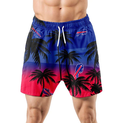 LIMITED EDITION - NEW CUSTOMIZED NFL03 BFB BUFFALO BILLS UNISEX HAWAIIAN SHIRT & SHORTS SET