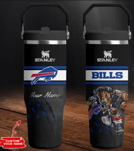LIMITED EDITION - NEW CUSTOMIZED NFL03 BFB BUFFALO BILLS TUMBLER CUP