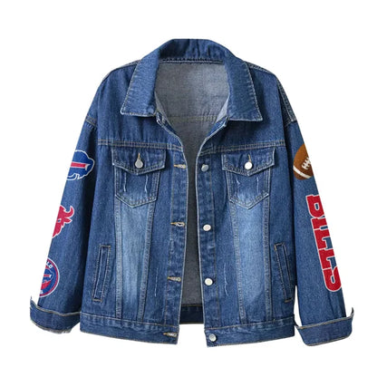 LIMITED EDITION - NEW CUSTOMIZED NFL03 BFB BUFFALO BILLS DENIM JACKET