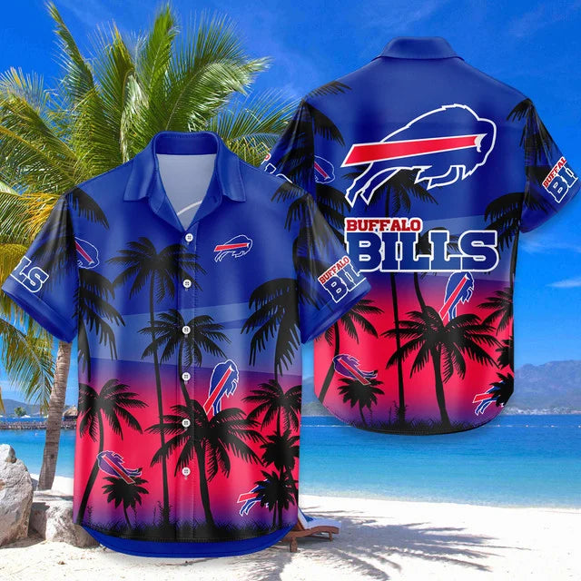 LIMITED EDITION - NEW CUSTOMIZED NFL03 BFB BUFFALO BILLS UNISEX HAWAIIAN SHIRT & SHORTS SET