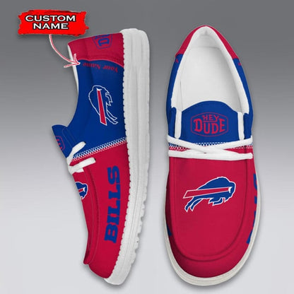 LIMITED EDITION - NEW CUSTOMIZED NFL03 BFB BUFFALO BILLS LOAFER SHOES