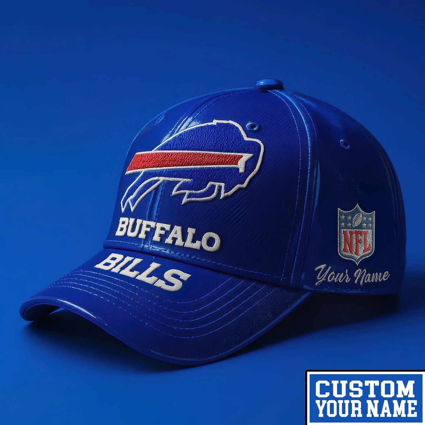 LIMITED EDITION - NEW CUSTOMIZED NFL03 BFB BUFFALO BILLS CLASSIC CAP