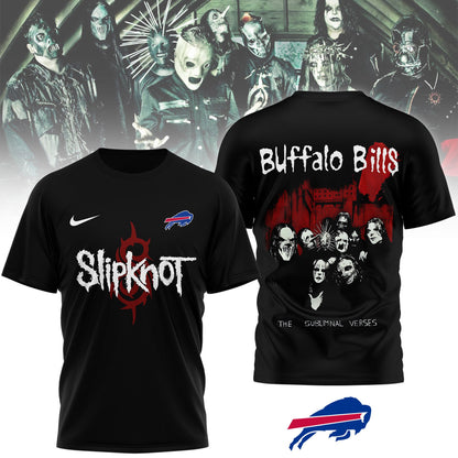 LIMITED EDITION - NEW CUSTOMIZED NFL03 BFB BUFFALO BILLS SLIPKNOT 3D SHIRT
