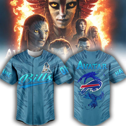 LIMITED EDITION - NEW CUSTOMIZED NFL03 BFB BUFFALO BILLS BASEBALL JERSEY