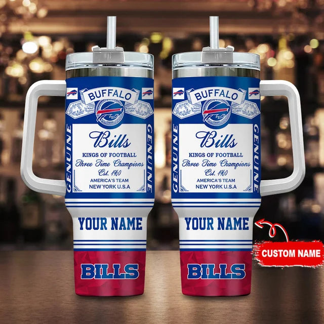 LIMITED EDITION - NEW CUSTOMIZED NFL03 BFB BUFFALO BILLS TUMBLER CUP