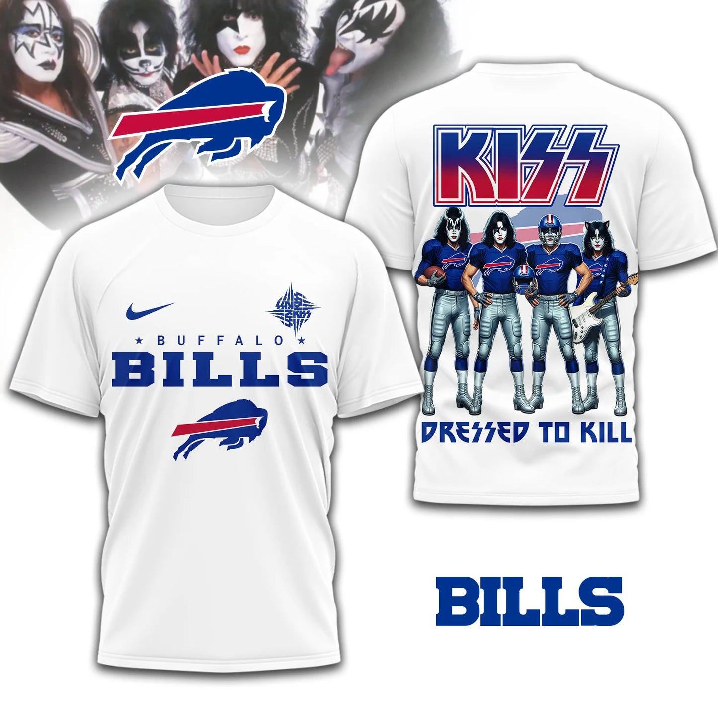 LIMITED EDITION - NEW CUSTOMIZED NFL03 BFB BUFFALO BILLS T-SHIRT | MULTIPLE COLORS AVAILABLE