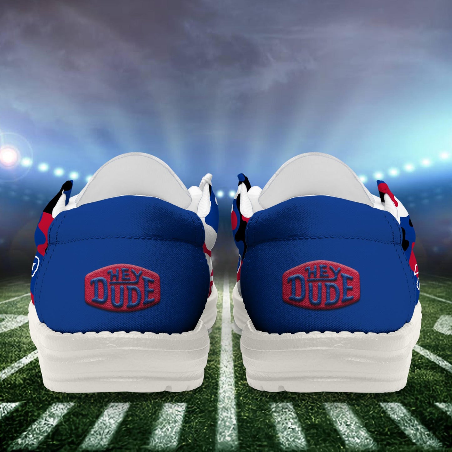 LIMITED EDITION - NEW CUSTOMIZED NFL03 BFB BUFFALO BILLS LOAFER SHOES