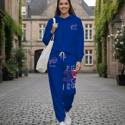 LIMITED EDITION - NEW CUSTOMIZED NFL03 BFB BUFFALO BILLS HOODIE & LONGPANTS