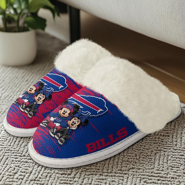 [SPECIAL OFFER] NEW CUSTOMIZED NFL03 BFB BUFFALO BILLS COTTON SLIPPERS