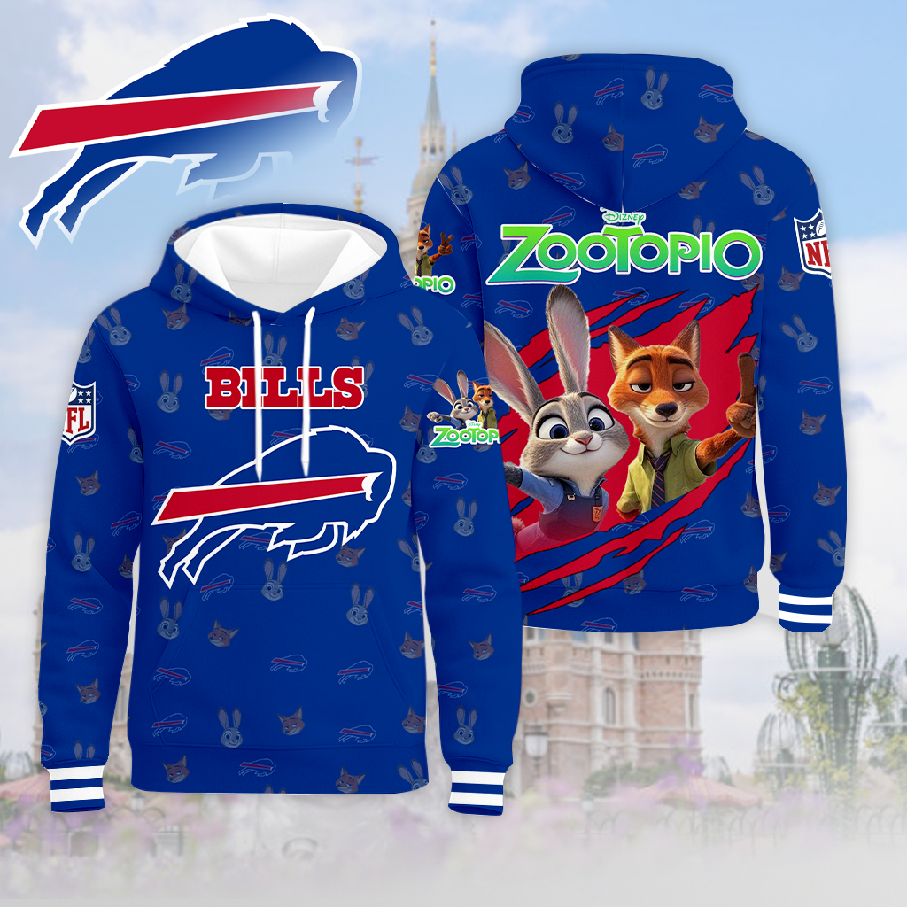 LIMITED EDITION - NEW CUSTOMIZED NFL03 BFB BUFFALO BILLS & ZOOTOPIA UNISEX T-SHIRT, POLO, HOODIE & JACKETS