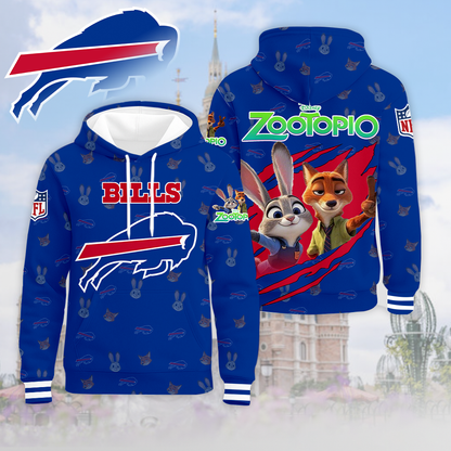 LIMITED EDITION - NEW CUSTOMIZED NFL03 BFB BUFFALO BILLS & ZOOTOPIA UNISEX T-SHIRT, POLO, HOODIE & JACKETS