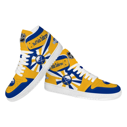LIMITED EDITION - NEW CUSTOMIZED NHL28 BF SABRES AIR JORDAN SNEAKERS