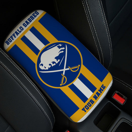 LIMITED EDITION - NEW CUSTOMIZED NHL28 BFS BUFFALO SABRES CAR ARMREST PAD COVER