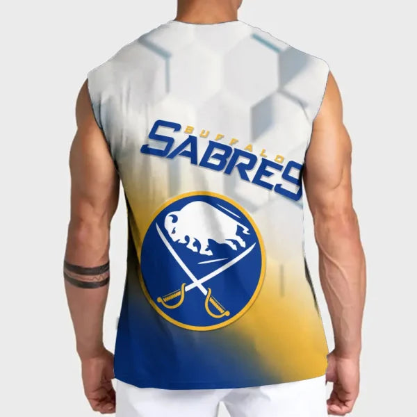 LIMITED EDITION - NEW CUSTOMIZED NHL28 BFS BUFFALO SABRES TANK TOP & GYM SHIRT