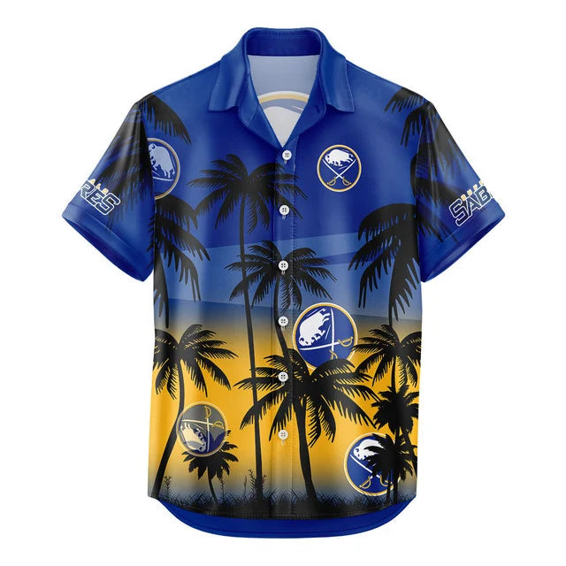 LIMITED EDITION - NEW CUSTOMIZED NHL28 BFS BUFFALO SABRES UNISEX HAWAIIAN SHIRT & SHORTS SET