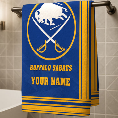 LIMITED EDITION - NEW CUSTOMIZED NHL28 BFS BUFFALO SABRES BEACH & BATH TOWEL