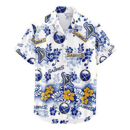 LIMITED EDITION - NEW CUSTOMIZED NHL28 BFS BUFFALO SABRES UNISEX HAWAIIAN SHIRT & SHORTS SET