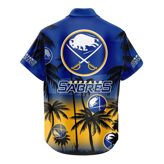 LIMITED EDITION - NEW CUSTOMIZED NHL28 BFS BUFFALO SABRES UNISEX HAWAIIAN SHIRT & SHORTS SET