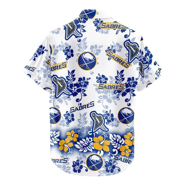 LIMITED EDITION - NEW CUSTOMIZED NHL28 BFS BUFFALO SABRES UNISEX HAWAIIAN SHIRT & SHORTS SET