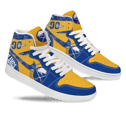 LIMITED EDITION - NEW CUSTOMIZED NHL28 BF SABRES AIR JORDAN SNEAKERS