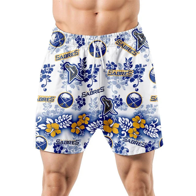 LIMITED EDITION - NEW CUSTOMIZED NHL28 BFS BUFFALO SABRES UNISEX HAWAIIAN SHIRT & SHORTS SET