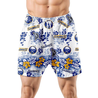 LIMITED EDITION - NEW CUSTOMIZED NHL28 BFS BUFFALO SABRES UNISEX HAWAIIAN SHIRT & SHORTS SET