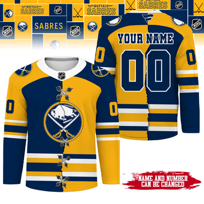 [SUPER SALE] NEW CUSTOMIZED NHL28 BFS BUFFALO SABRES UNISEX HOCKEY JERSEY