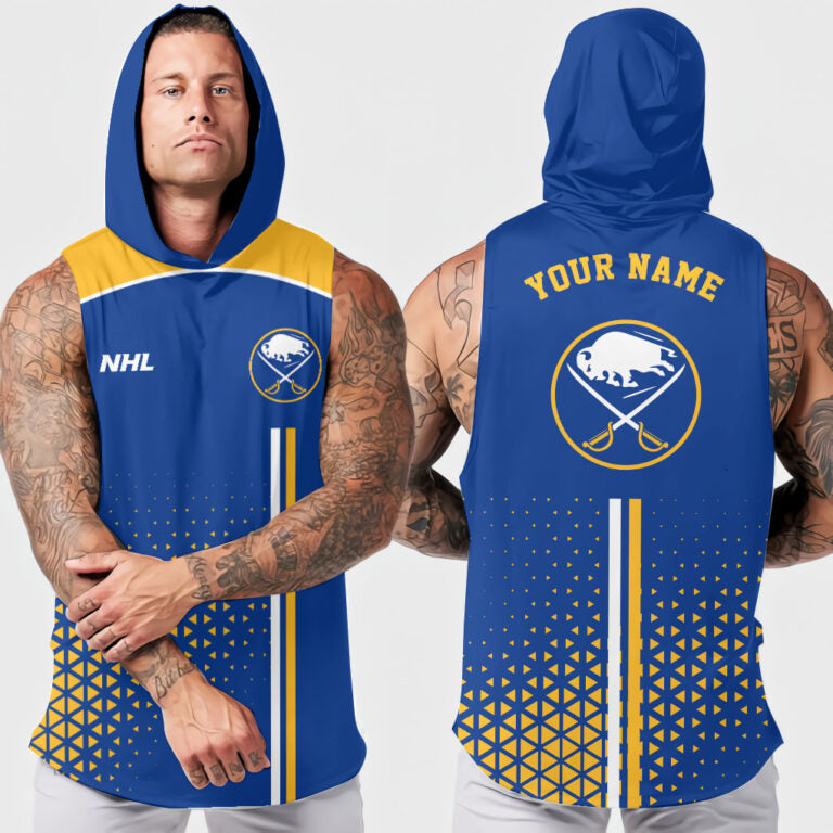 LIMITED EDITION - NEW CUSTOMIZED NHL28 BFS BUFFALO SABRES HOODED TANK TOP
