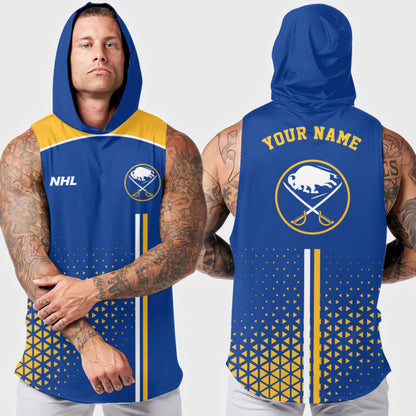 LIMITED EDITION - NEW CUSTOMIZED NHL28 BFS BUFFALO SABRES HOODED TANK TOP