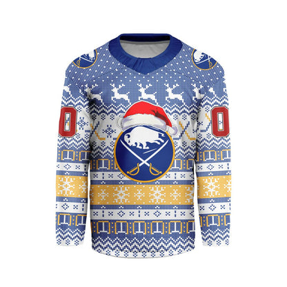 LIMITED EDITION - NEW CUSTOMIZED NHL28 BFS BUFFALO SABRES LONG SLEEVED T-SHIRT