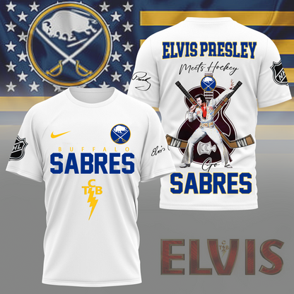 LIMITED EDITION - NEW CUSTOMIZED NHL28 BFS BUFFALO SABRES X ELVIS PRESLEY FAN 3D SHIRT