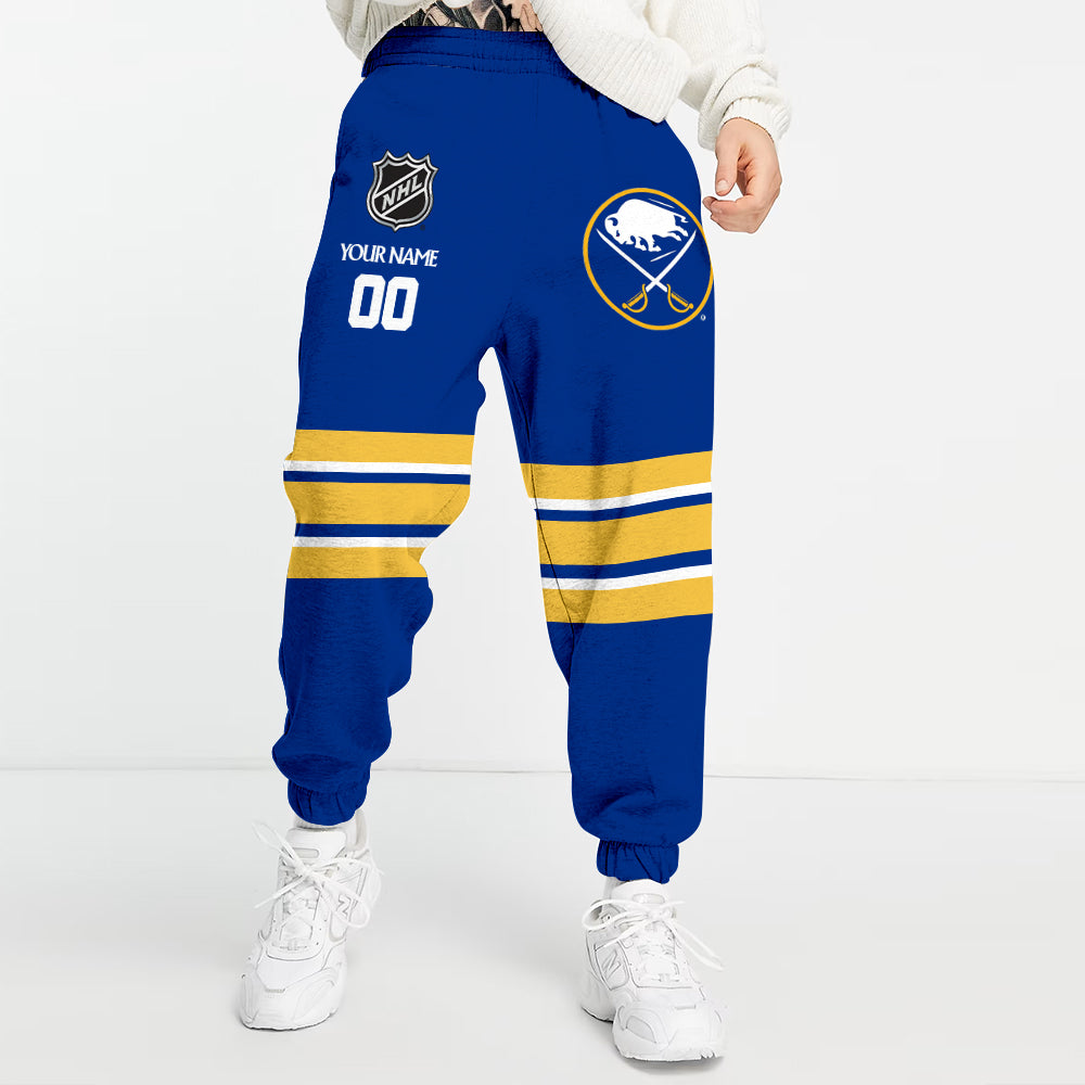 LIMITED EDITION - NEW CUSTOMIZED NHL28 BFS BUFFALO SABRES COMBO HOODIE & LONGPANTS