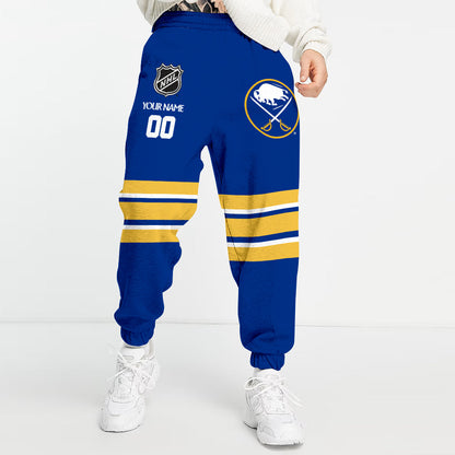 LIMITED EDITION - NEW CUSTOMIZED NHL28 BFS BUFFALO SABRES COMBO HOODIE & LONGPANTS