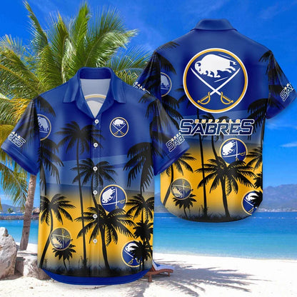 LIMITED EDITION - NEW CUSTOMIZED NHL28 BFS BUFFALO SABRES UNISEX HAWAIIAN SHIRT & SHORTS SET