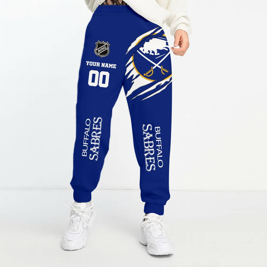 LIMITED EDITION - NEW CUSTOMIZED NHL28 BFS BUFFALO SABRES UNISEX LONG PANTS