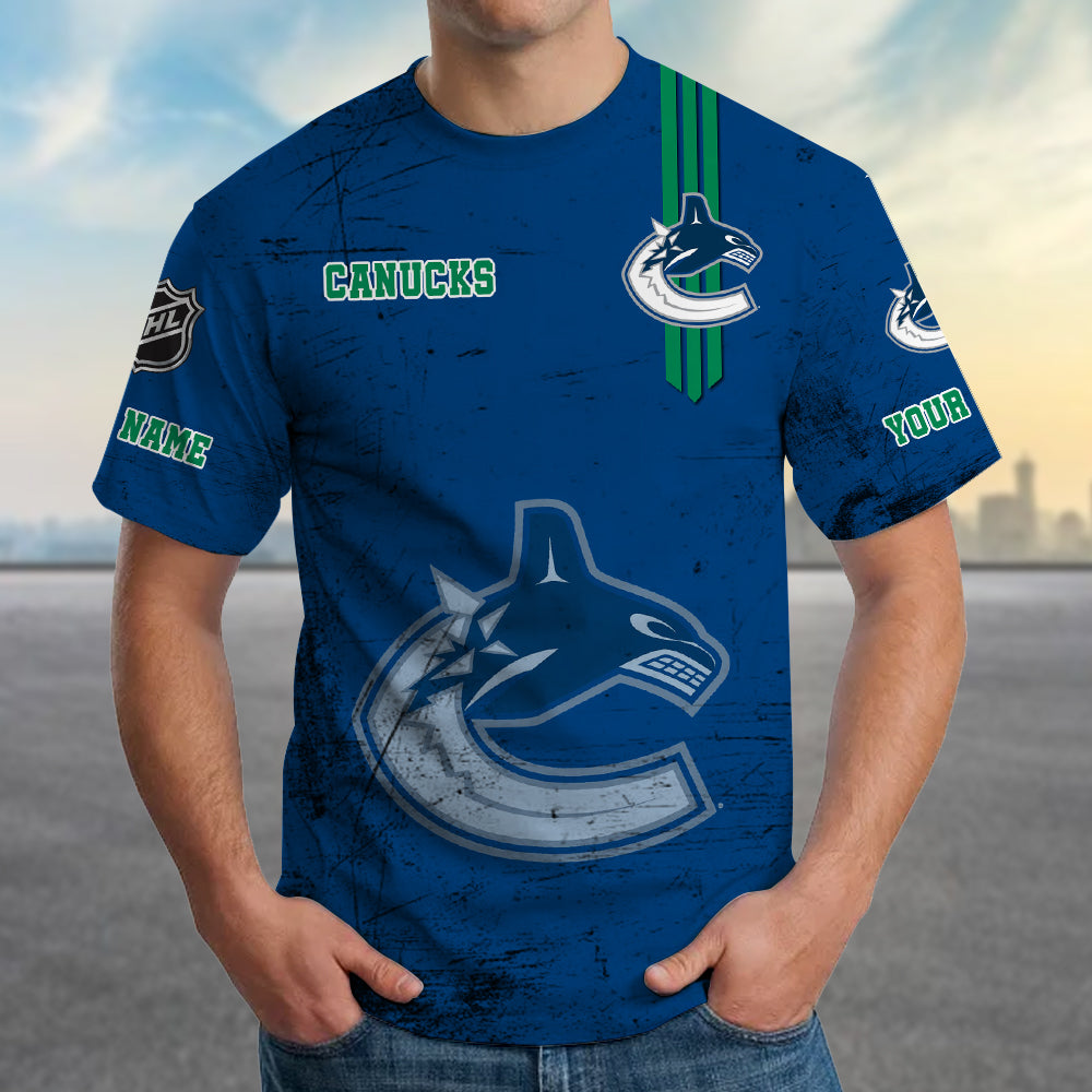 LIMITED EDITION - NEW CUSTOMIZED NHL19 VCC VANCOUVER CANUCKS T-SHIRT FOR FANS