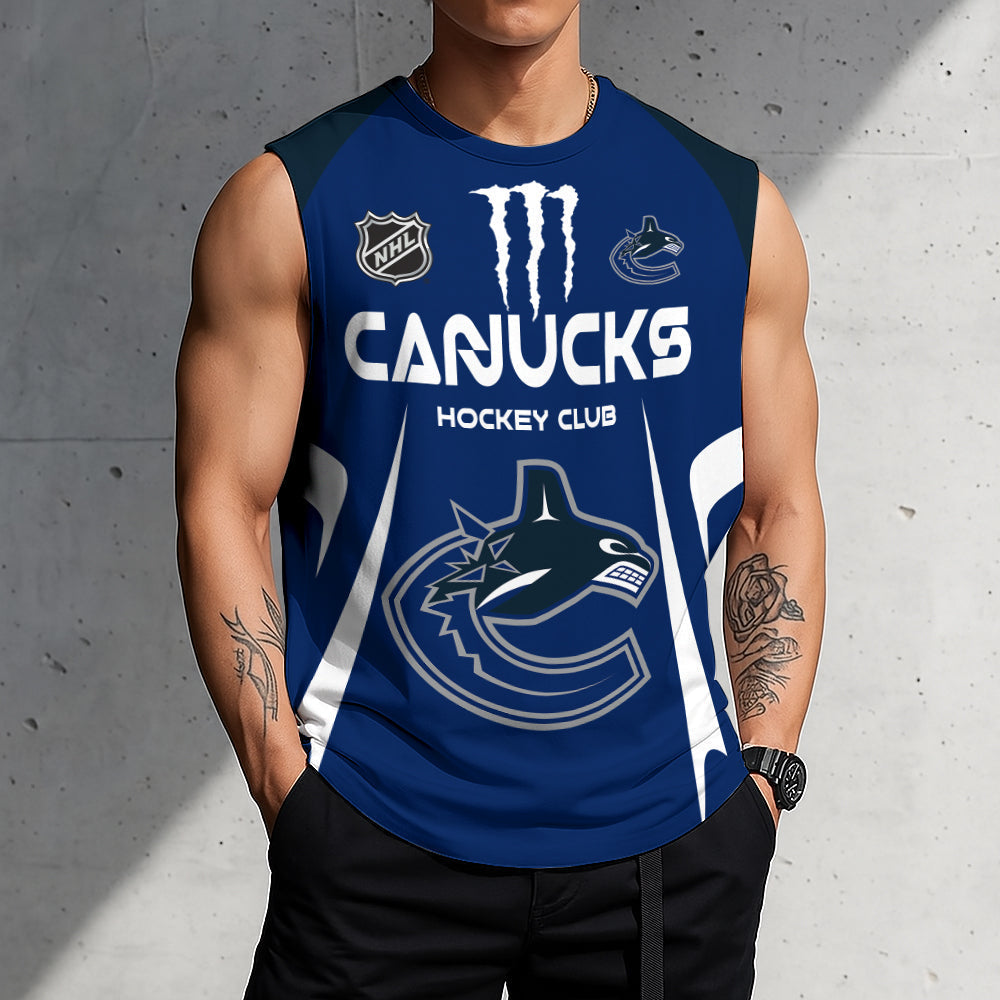 LIMITED EDITION - NEW CUSTOMIZED NHL19 VCC VANCOUVER CANUCKS TANK TOP & GYM SHIRT