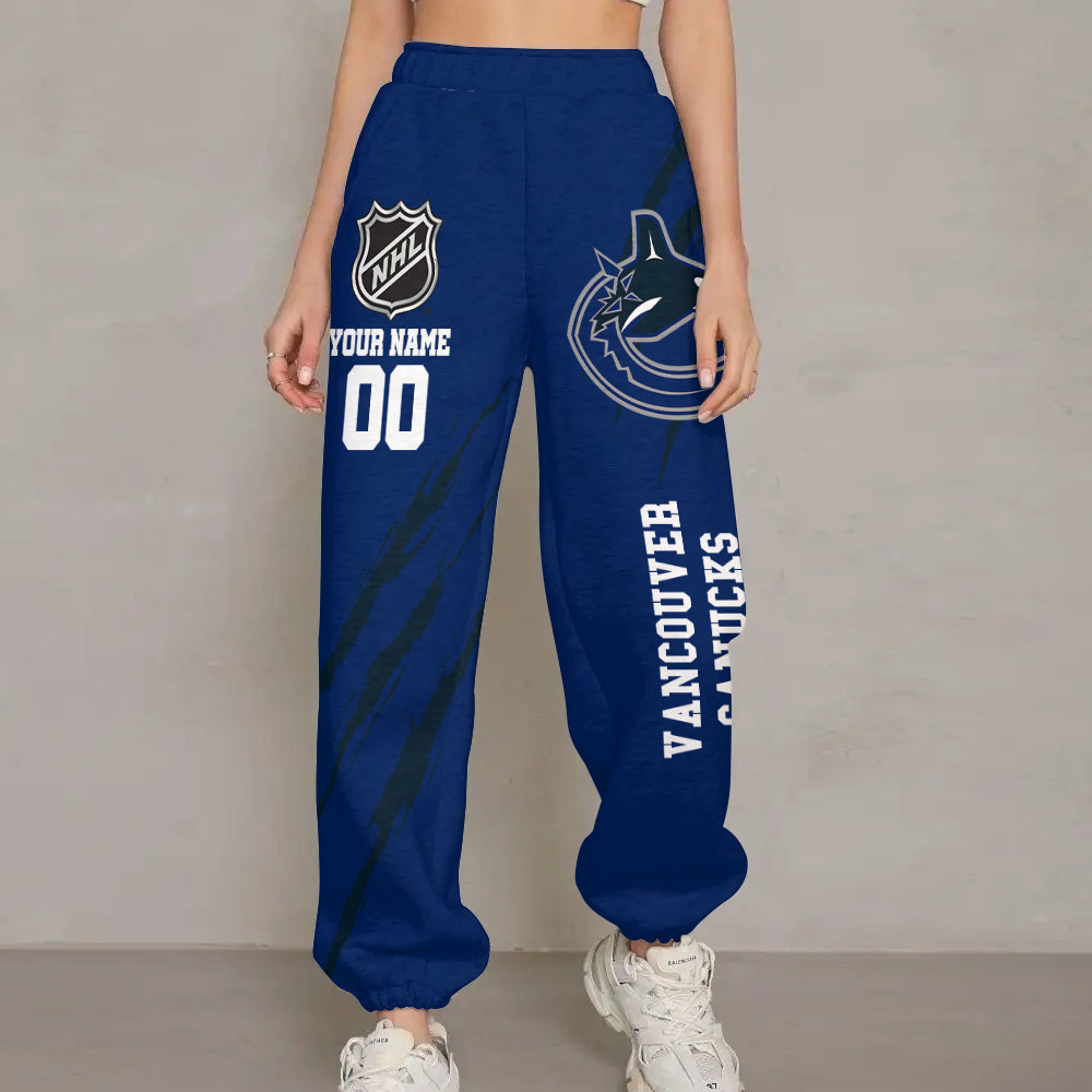 LIMITED EDITION - NEW CUSTOMIZED NHL19 VCC VANCOUVER CANUCKS UNISEX LONG PANTS