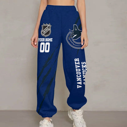 LIMITED EDITION - NEW CUSTOMIZED NHL19 VCC VANCOUVER CANUCKS UNISEX LONG PANTS