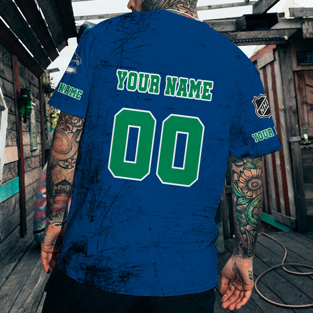 LIMITED EDITION - NEW CUSTOMIZED NHL19 VCC VANCOUVER CANUCKS T-SHIRT FOR FANS