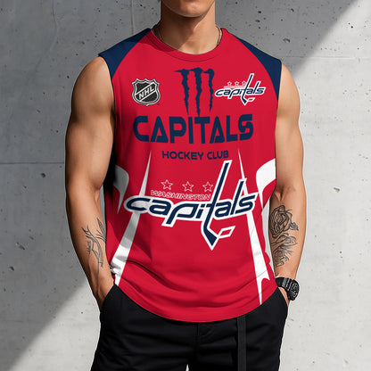 LIMITED EDITION - NEW CUSTOMIZED NHL10 WCP WASHINGTON CAPITALS TANK TOP & GYM SHIRT